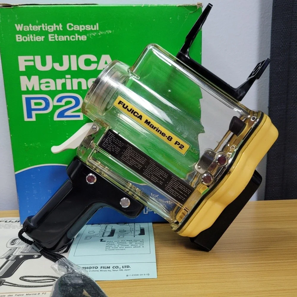 Fujica Marine-8 P2 Watertight Capsul Underwater Housing Only For Single 8 w/ Box